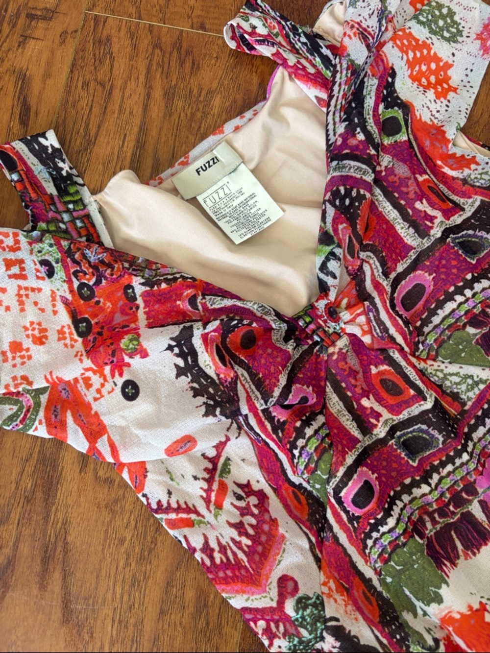 Vintage Fuzzi mesh asymmetrical dress